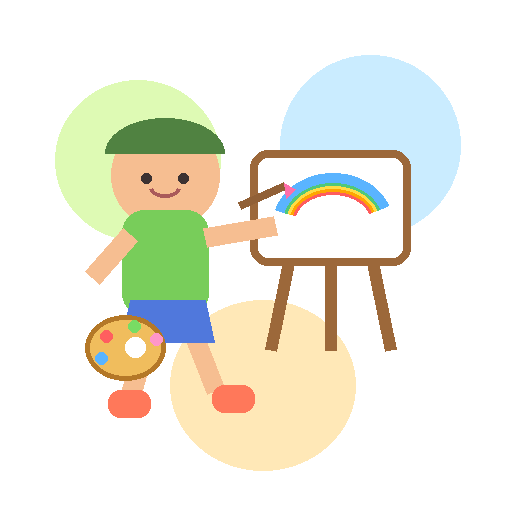 Ícono infantil del taller de pintura